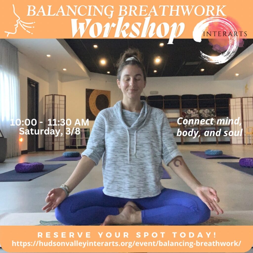 balancing breathwork flyer for workshop with Kelly Daly