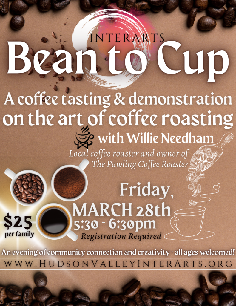 an event featuring a coffee tasting and demonstration on the art of coffee roasting.