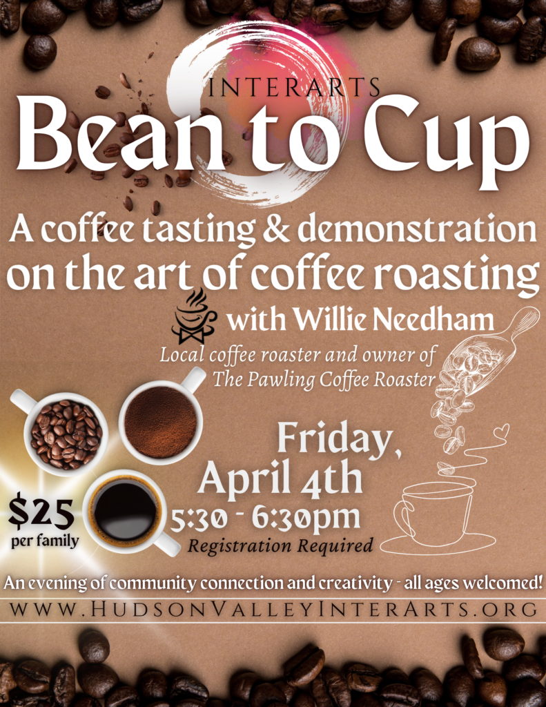 an event featuring a coffee tasting and demonstration on the art of coffee roasting.