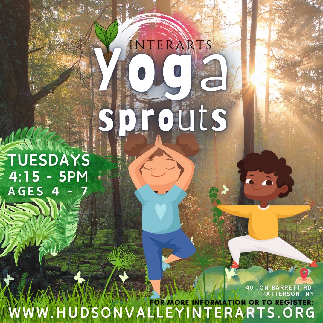 A flyer for Yoga Sprouts, children's yoga.