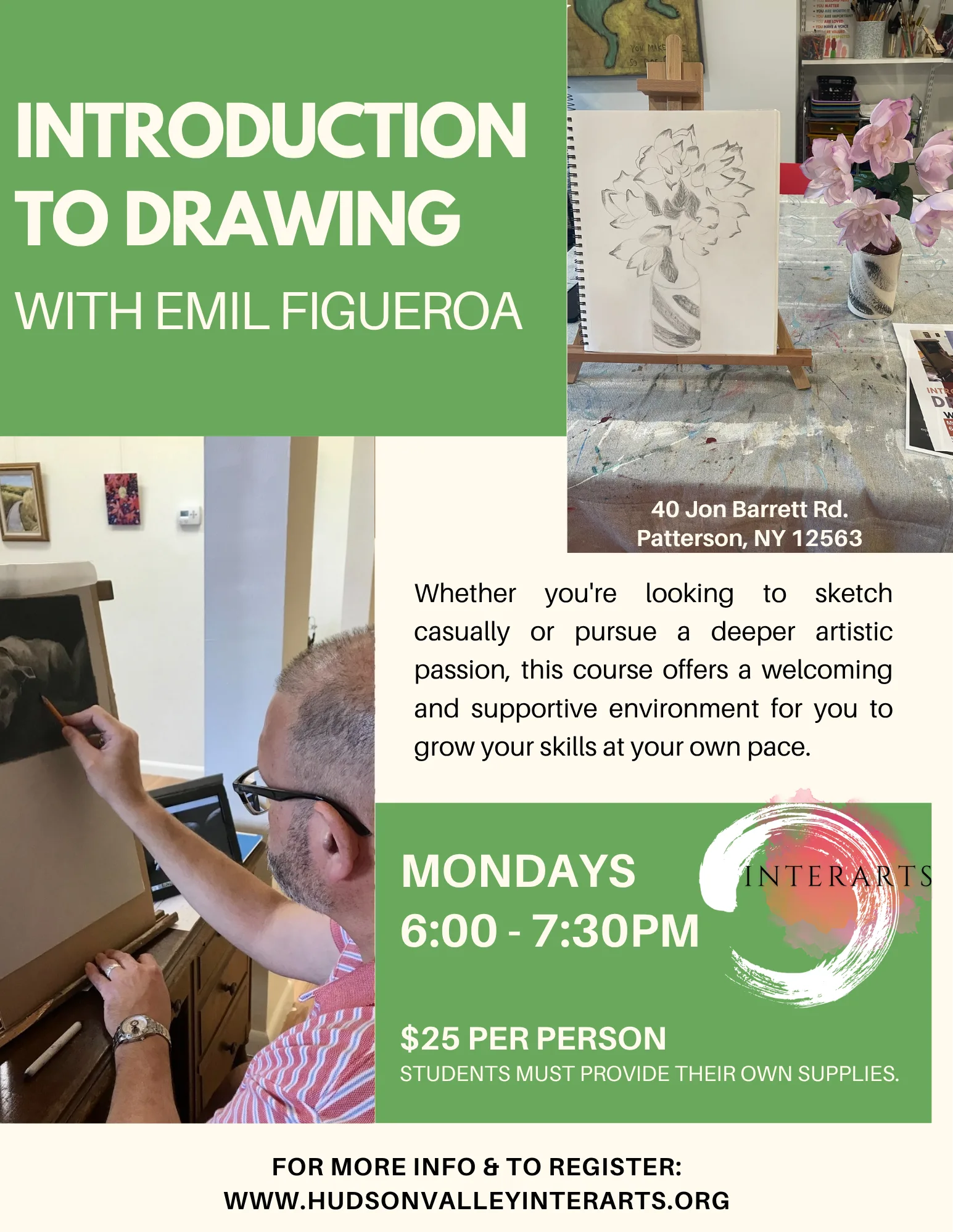 Introduction to Drawing, at Hudson Valley InterArts