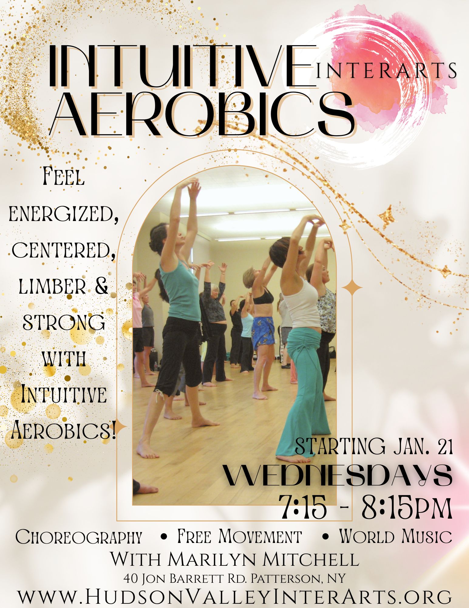 Intuitive Aerobics starting January 21st, 2026 at InterArts
