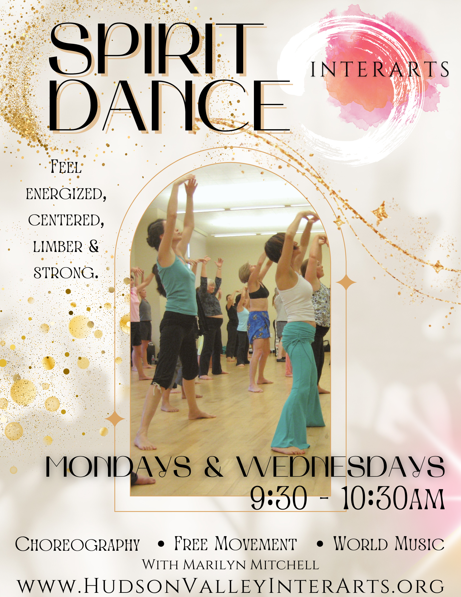A flyer for Spirit Dance movement class.