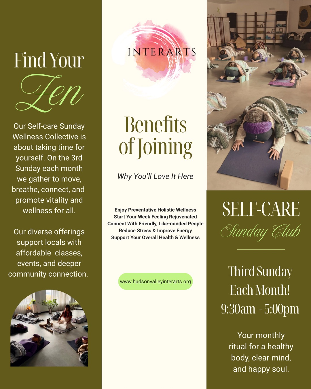 Self-Care Sunday Series January through March at InterArts