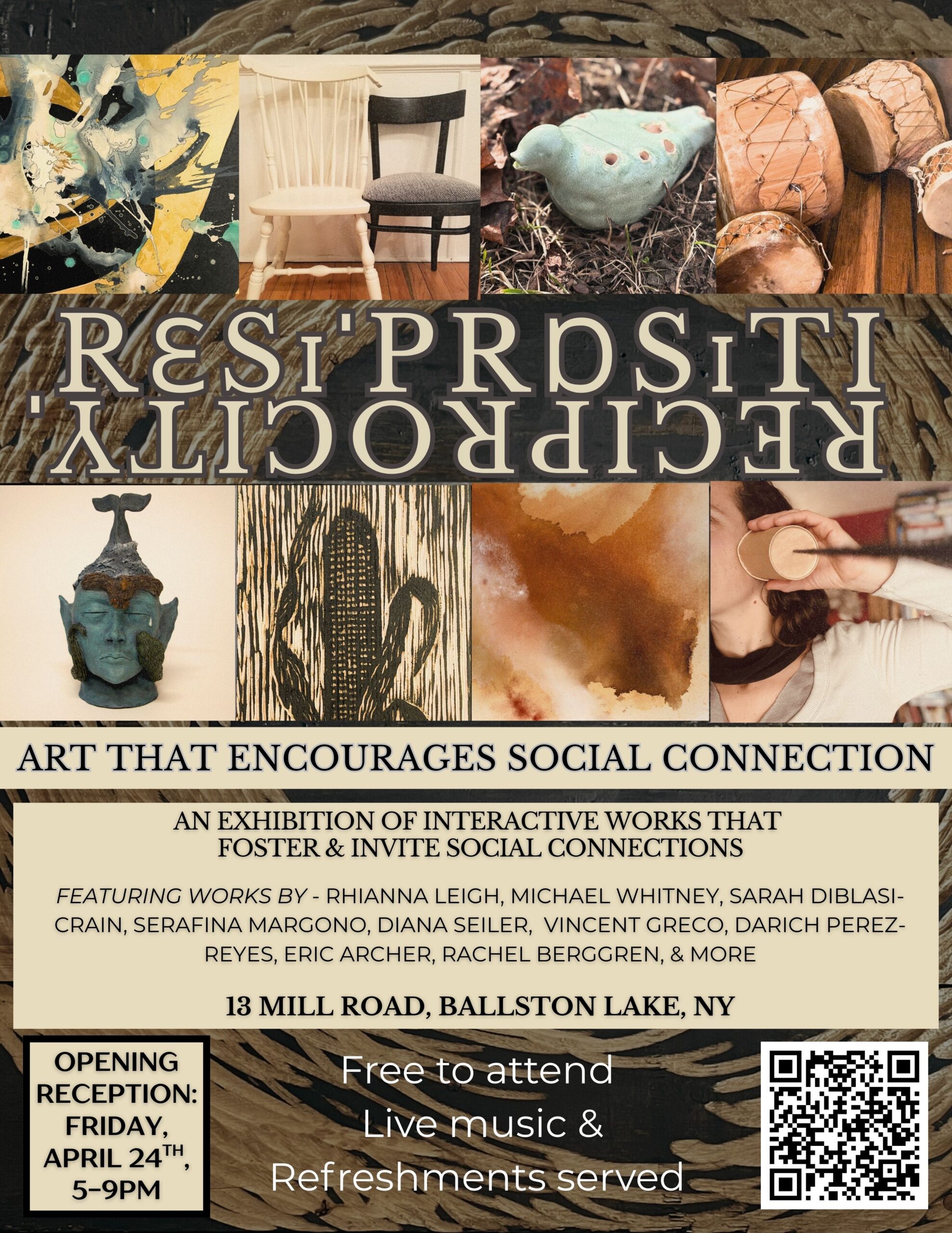 Reciprocity Art Exhibition, Opening April 24th at InterArts North