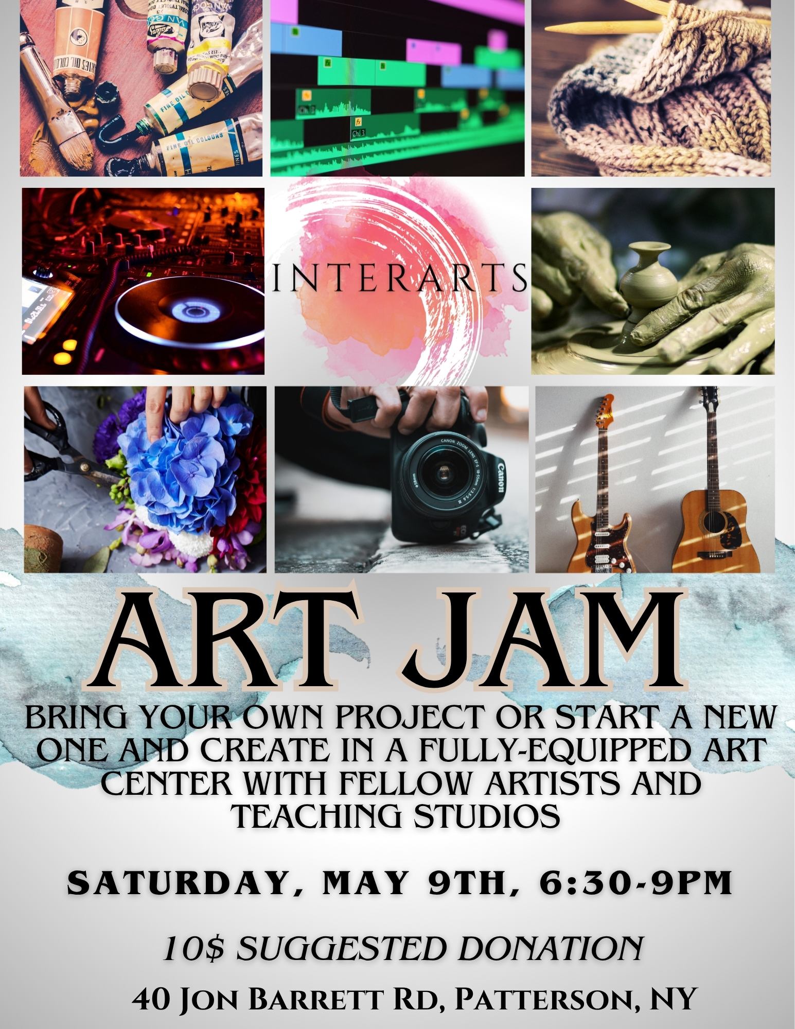 Art Jam at Hudson Valley InterArts on May 9th.