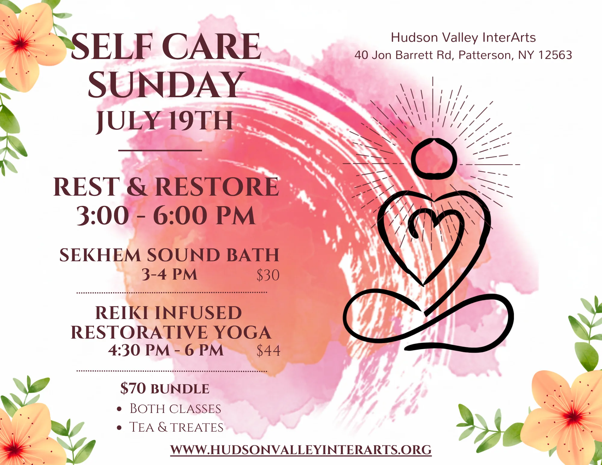 Self-Care Sunday on July 19th at InterArts
