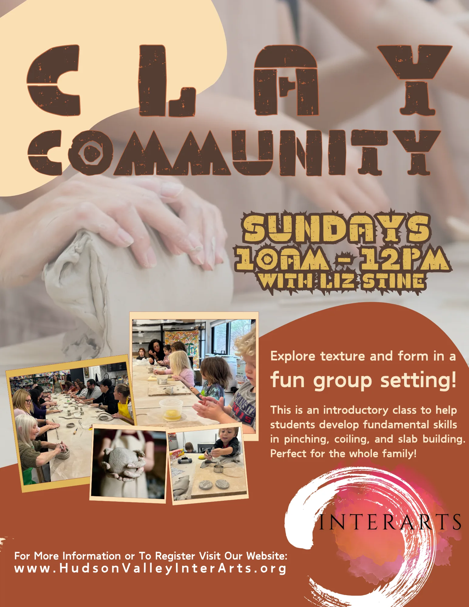 Clay Community on Sunday mornings at InterArts in Patterson, NY.