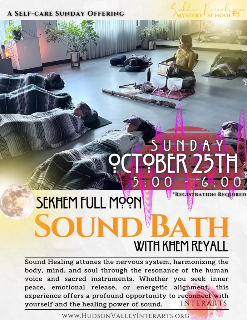 Sekhem Full Moon Sound Bath with Khem Reyall, Sunday October 25, 5–6 PM