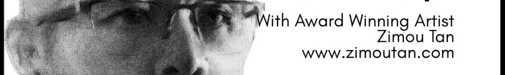 A flyer for Expressive Portrait Drawing Workshop